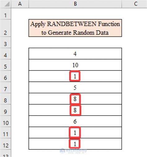 how to enter random data in excel