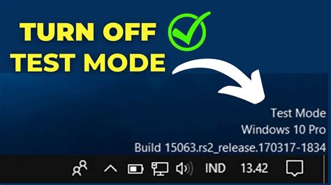 how to enter test mode in windows 10