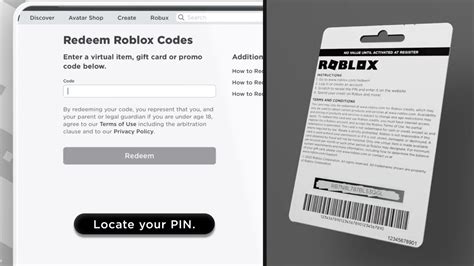 how to enter the roblox gift card code