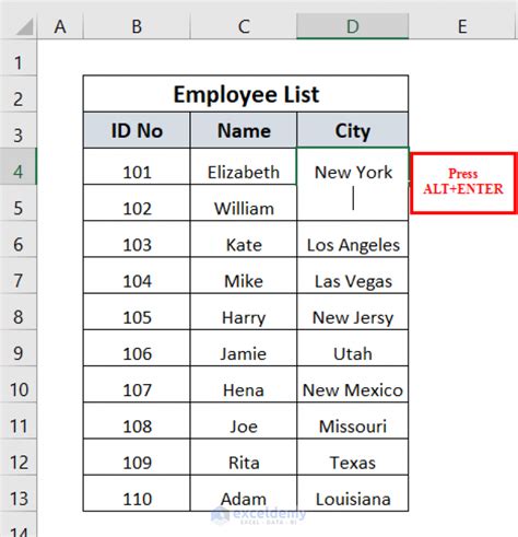 how to enter within excel cell on mac