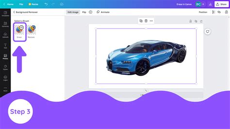 how to erase in canva