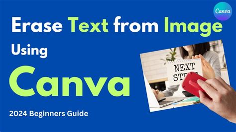how to erase text from picture in canva