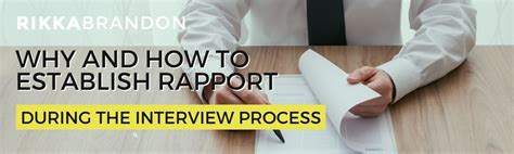 how to establish rapport in an interview