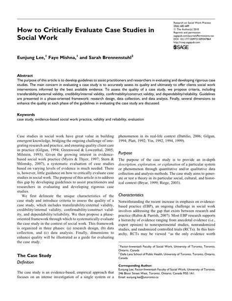 how to evaluate a case study