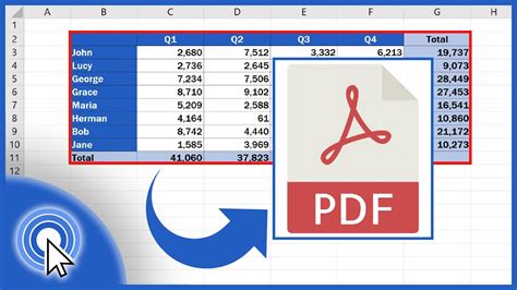 how to excel file in pdf