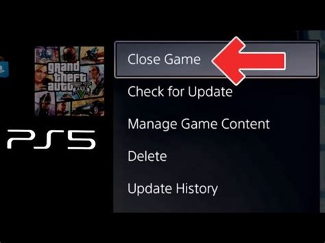 how to exit a game on ps5