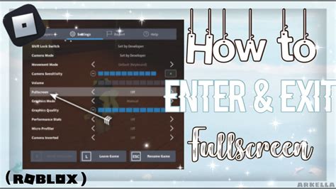 how to exit full screen roblox