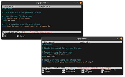 how to exit nano editor in termux