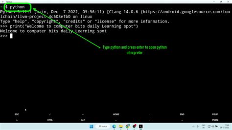 how to exit python in termux