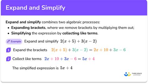 how to expand and simplify algebraic expressions