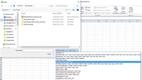 how to export a csv file to excel
