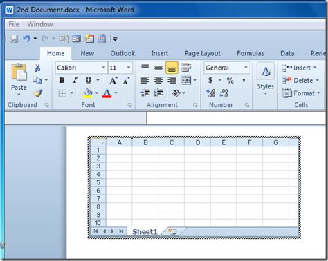 how to export an excel sheet to a word document