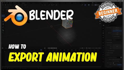how to export animation in blender