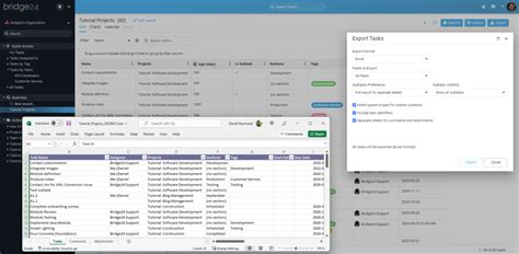 how to export asana project to excel