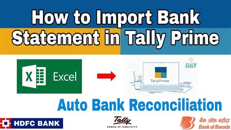 how to export bank statement from excel to tally prime