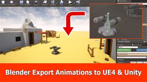 how to export blender animation to unreal