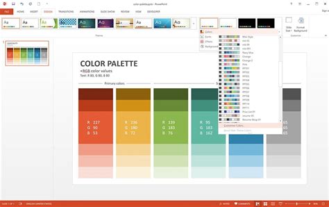 how to export color theme from powerpoint