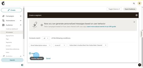 how to export contact list from mailchimp