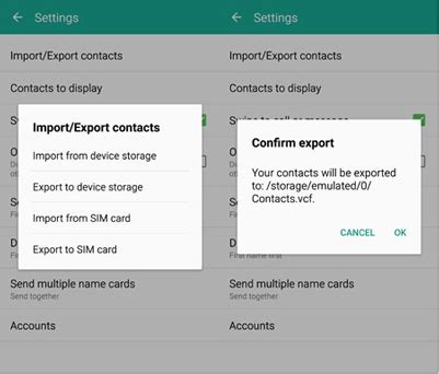 how to export contacts from android to excel