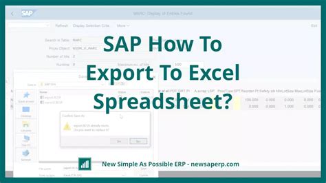 how to export data from erp to excel
