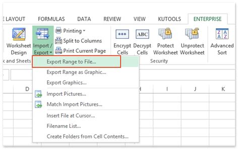 how to export data from excel to text file