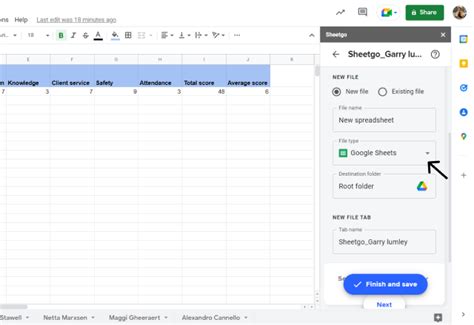 how to export data from google sheets