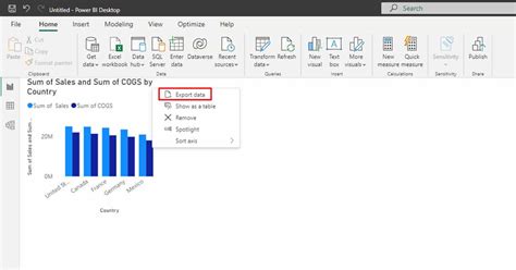 how to export data from power bi to excel