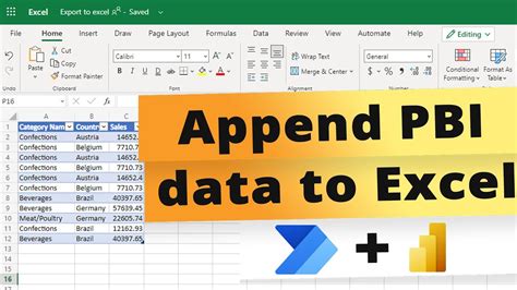 how to export data from power bi to excel automatically
