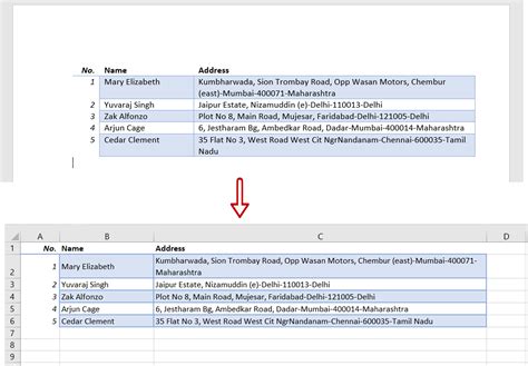 how to export excel address to word labels