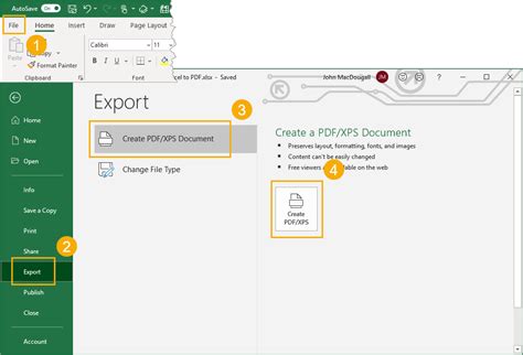 how to export excel chart to pdf