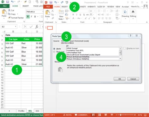 how to export excel chart to powerpoint