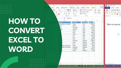 how to export excel data to word