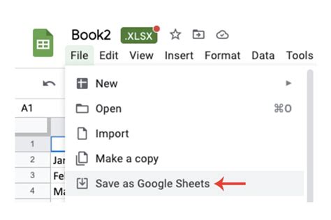 how to export excel file to google sheet