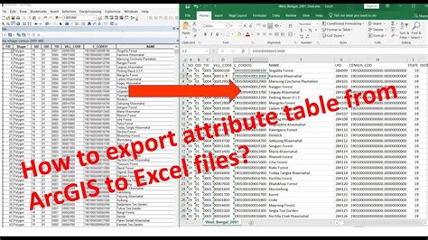how to export excel table from arcgis