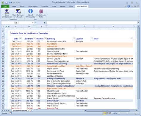 how to export gmail calendar to excel