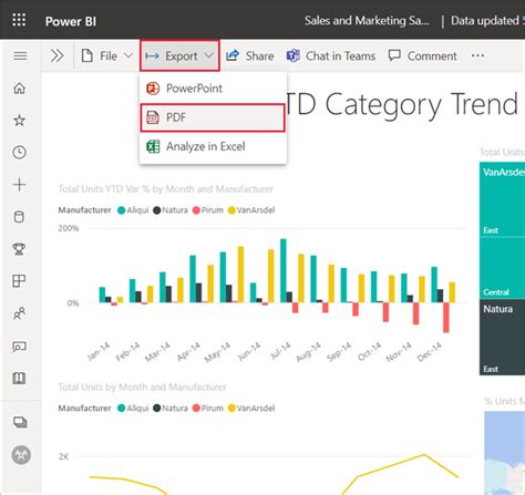 how to export large data from power bi to excel