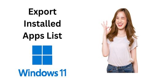 how to export list of apps installed on windows 11