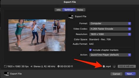 how to export mp4 file in final cut pro