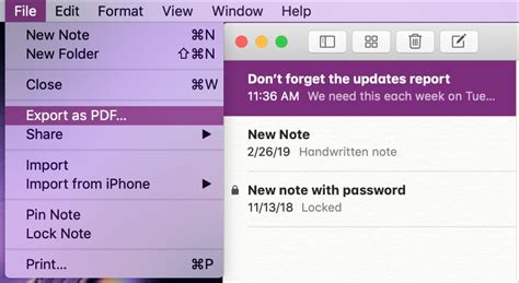 how to export my notes from iphone