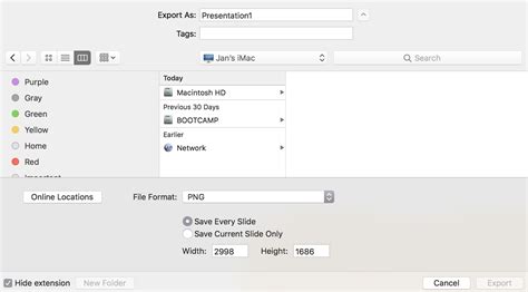 how to export one slide from powerpoint mac