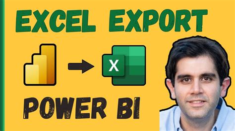 how to export power bi data to excel query against a dataset