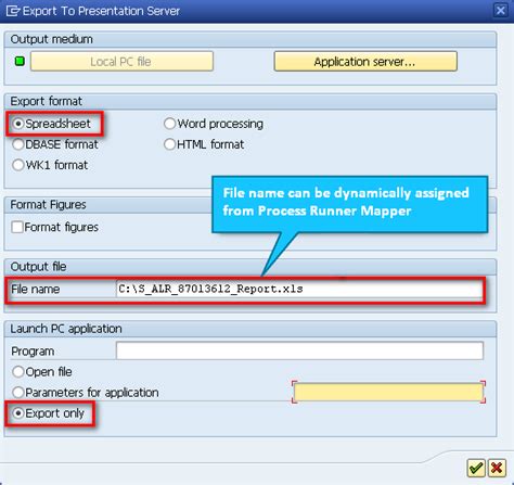 how to export sap report to excel