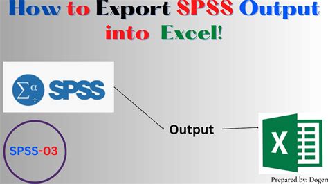 how to export spss output into excel