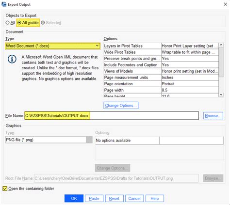 how to export spss output to word
