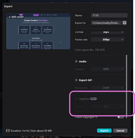 how to export srt from capcut mobile