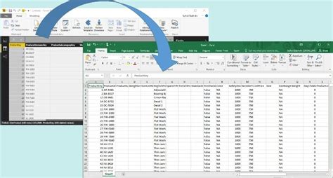 how to export table data from power bi to excel