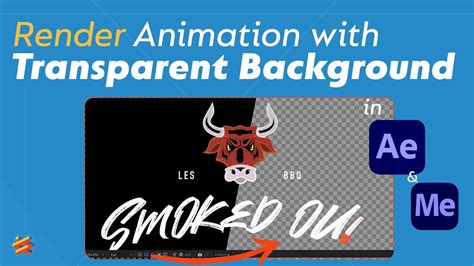 how to export video with transparent background after effects media encoder
