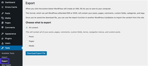 how to export wordpress site to pdf