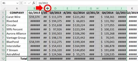 how to extend a list of years in excel