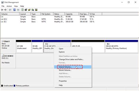how to extend volume in windows 10